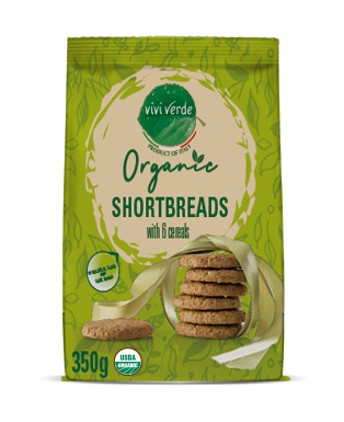 Organic Cocoa Shortbread with cane sugar 350 g