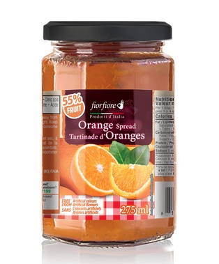 Orange Marmelade Fiorfiore, 275 ml (350 g)