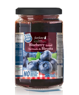 Blueberry Jam Fiorfiore, 275 ml (350 g)
