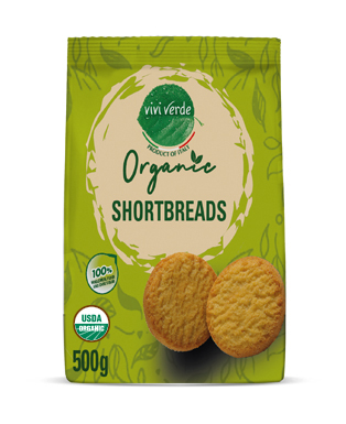 Organic Whole Wheat Shortbread 500 g
