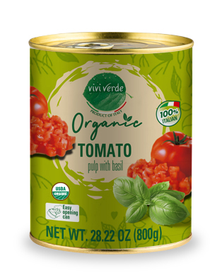 Organic Diced Tomato with basil 796 ml (800 g)