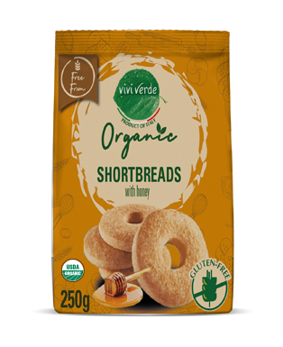 Organic Shortbread with Honey gluten free 250 g