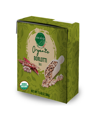 Organic Borlotti beans in Brick 380 g