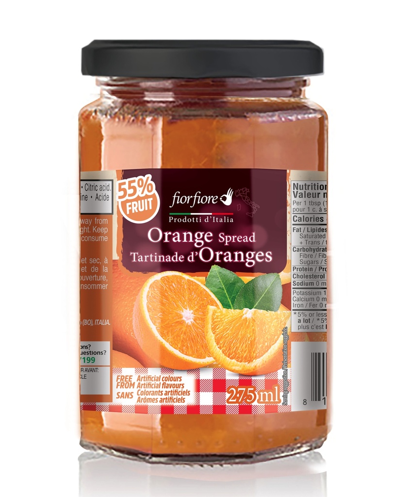 Orange Marmelade Fiorfiore, 275 ml (350 g)