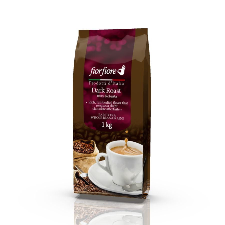 Coffee Beans Dark Roast 100% Robusta, 1 kg