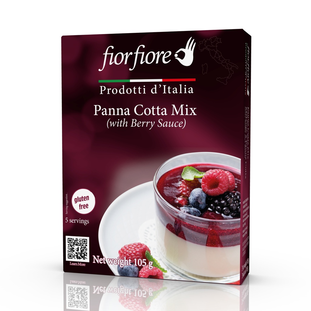 Fiorfiore Panna Cotta Mix with Berry Sauce 105 g (3.7 OZ)