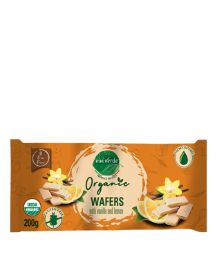 Organic Wafer with Lemon and Vanilla gluten free 200 g