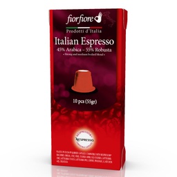 [US2101797] Fiorfiore Italian Espresso Coffee capsules Nespresso compatible, 10 pcs (1.94 oz)