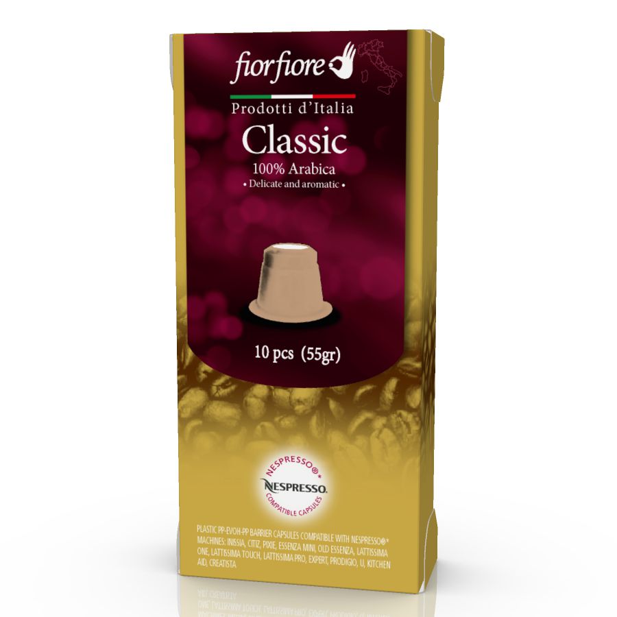 Fiorfiore Classic Coffee capsules Nespresso compatible, 10 pcs (1.94 oz)