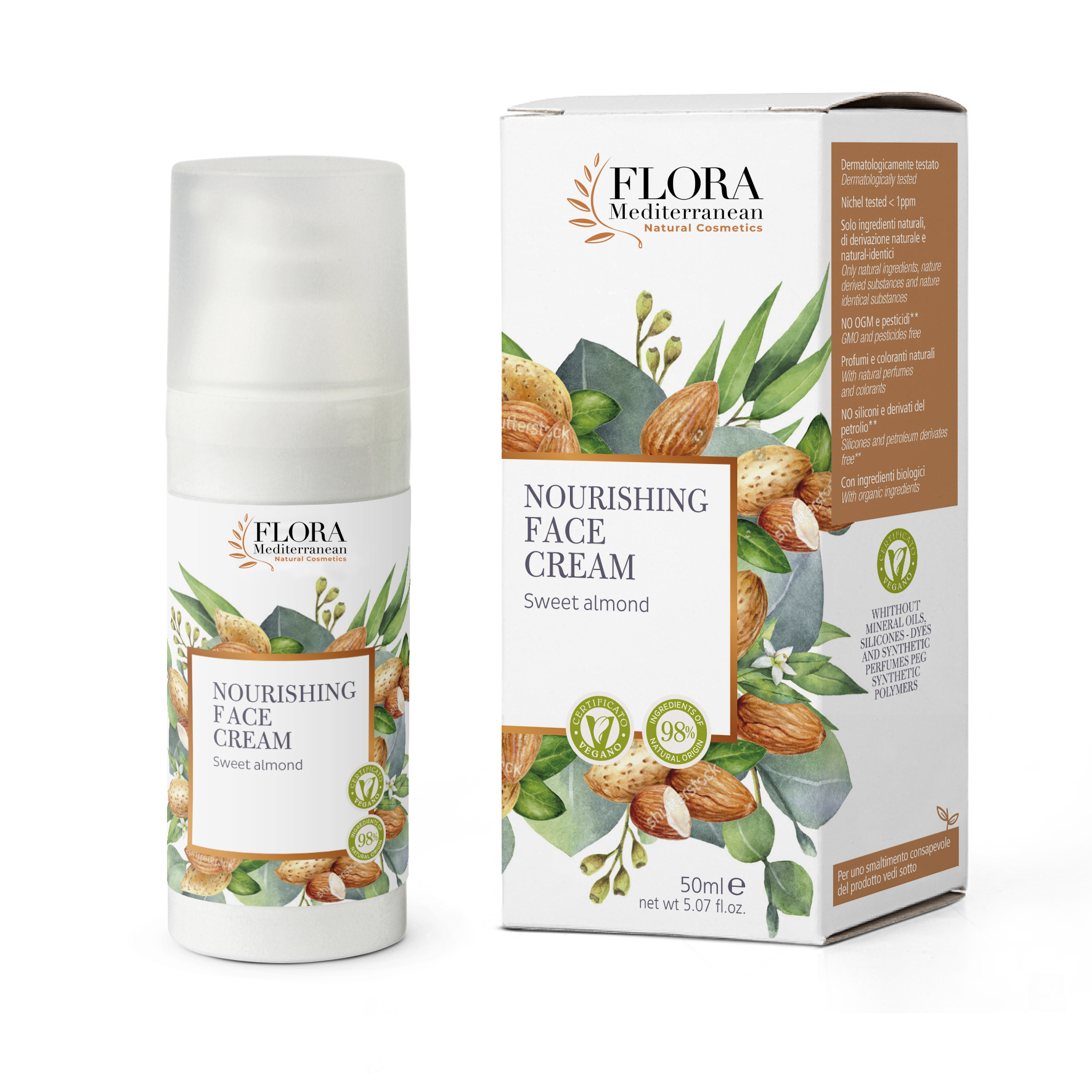 Nourishing face cream with Sweet Almond oil 50 ml